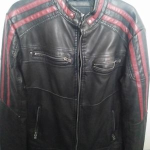 Men's XRAY Slim-Fit Faux-Leather Moto Jacket.